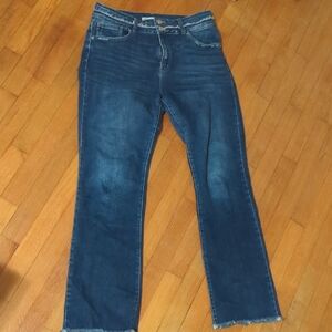 KanCan Dark Blue Straight Leg Women's Jeans